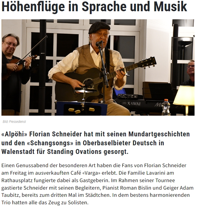 Höhenflüge in Sprache und Musik